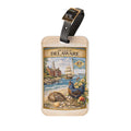 Delaware State Vintage Illustration Luggage Tag | Coastal Peaches & Ship