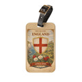 England Shield Crest Luggage Tag | St George Cross Travel ID