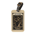 The Plumber Luggage Tag | Vintage Tarot Card Plumbing Illustration