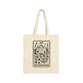 The Bookworm Tote Bag | Tarot Style Open Book Illustration, Reading Lover