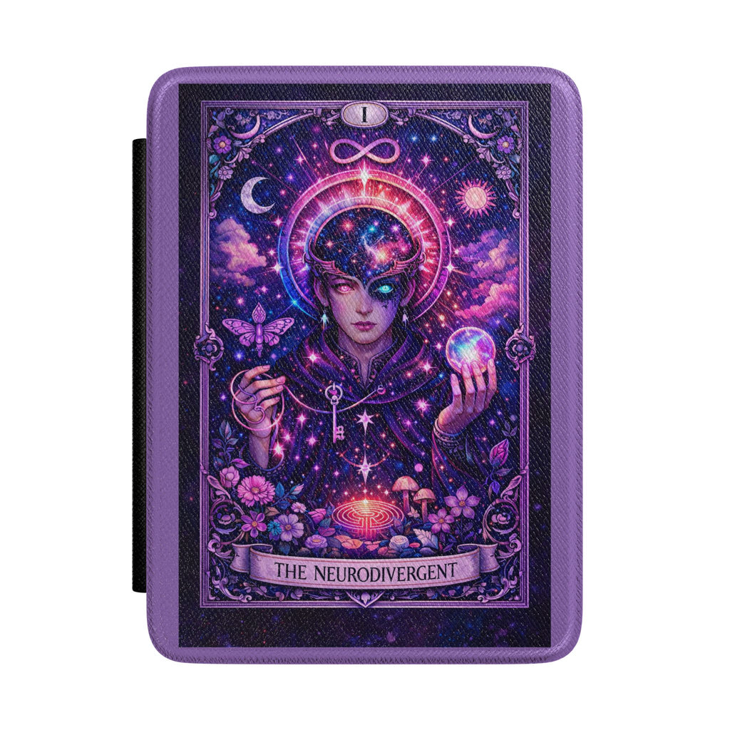 Neurodivergent Tarot Mystic Illustration Kindle Case | Cosmic Oracle Art