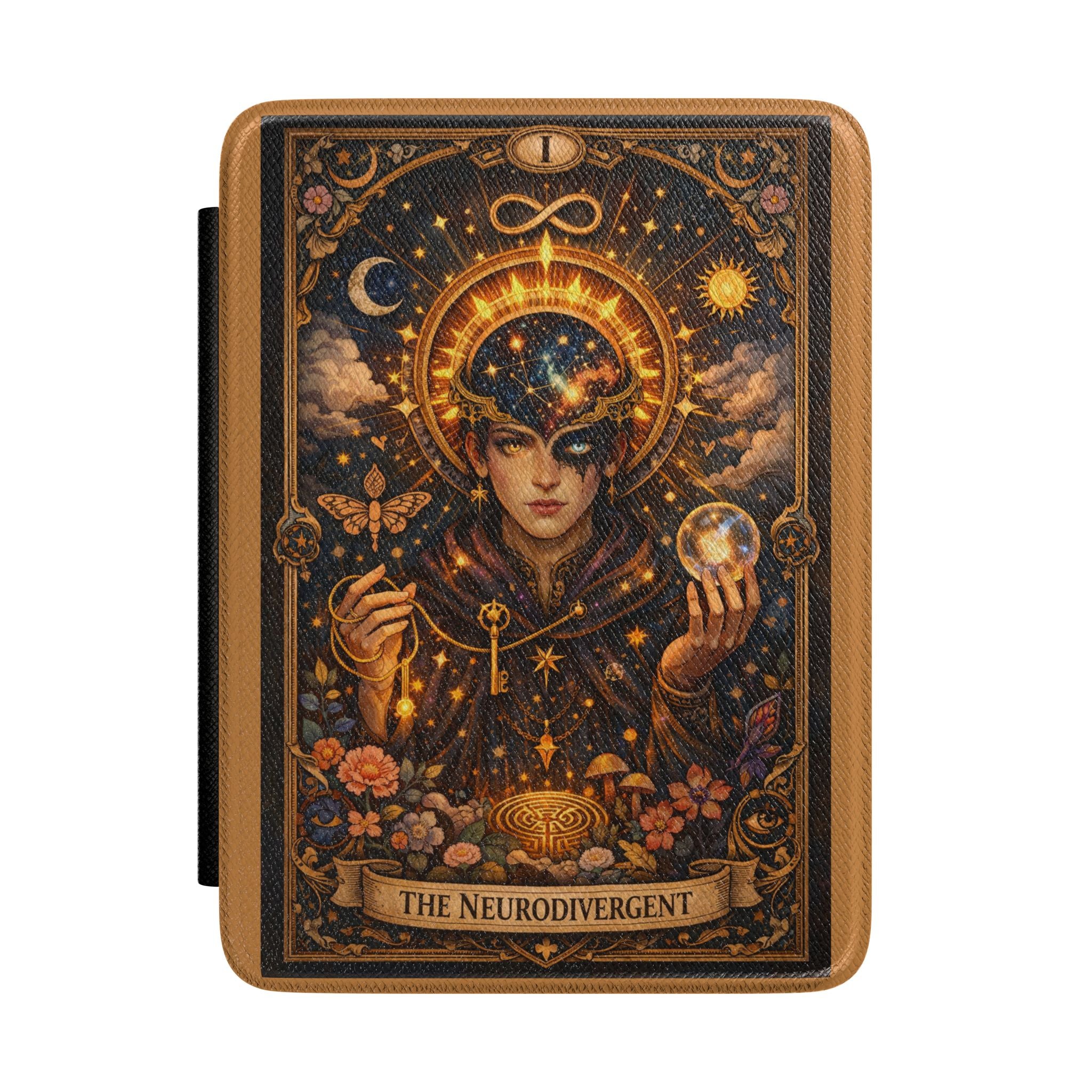 The Neurodivergent Mystic Kindle Case | Tarot-Inspired, Cosmic Illustration