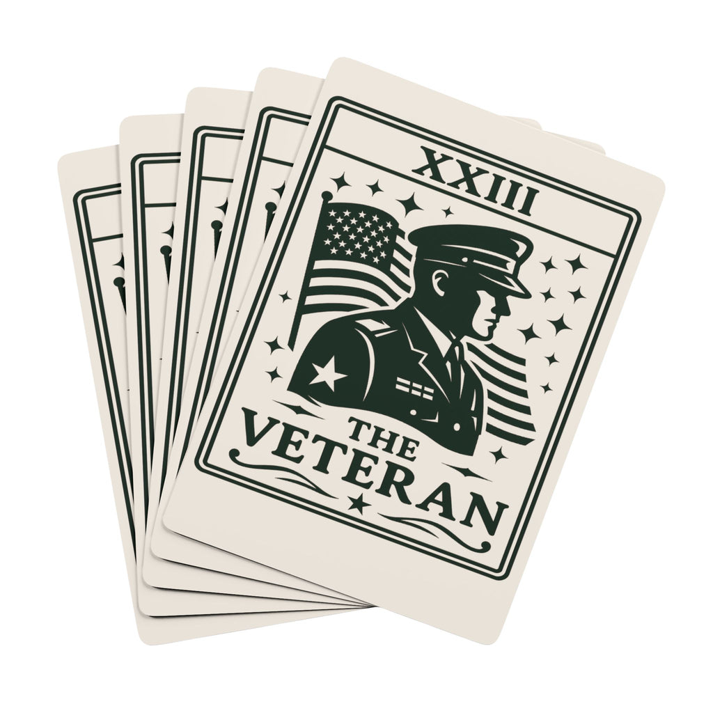 Veteran American Flag Poker Playing Cards | Military Themed Deck
