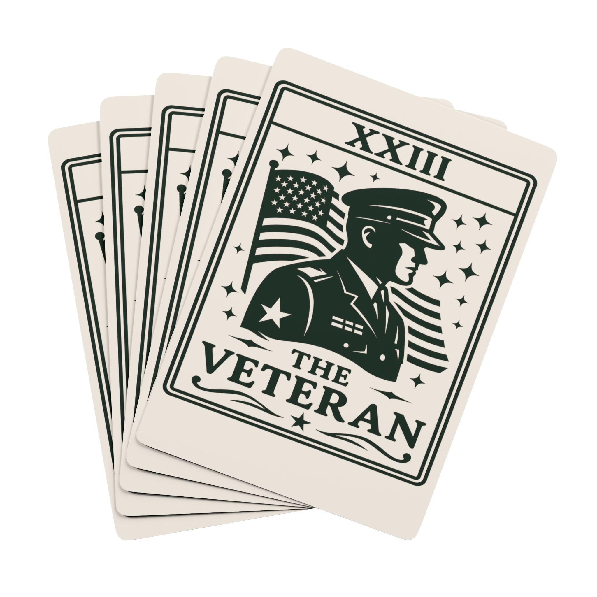 Veteran American Flag Poker Playing Cards | Military Themed Deck
