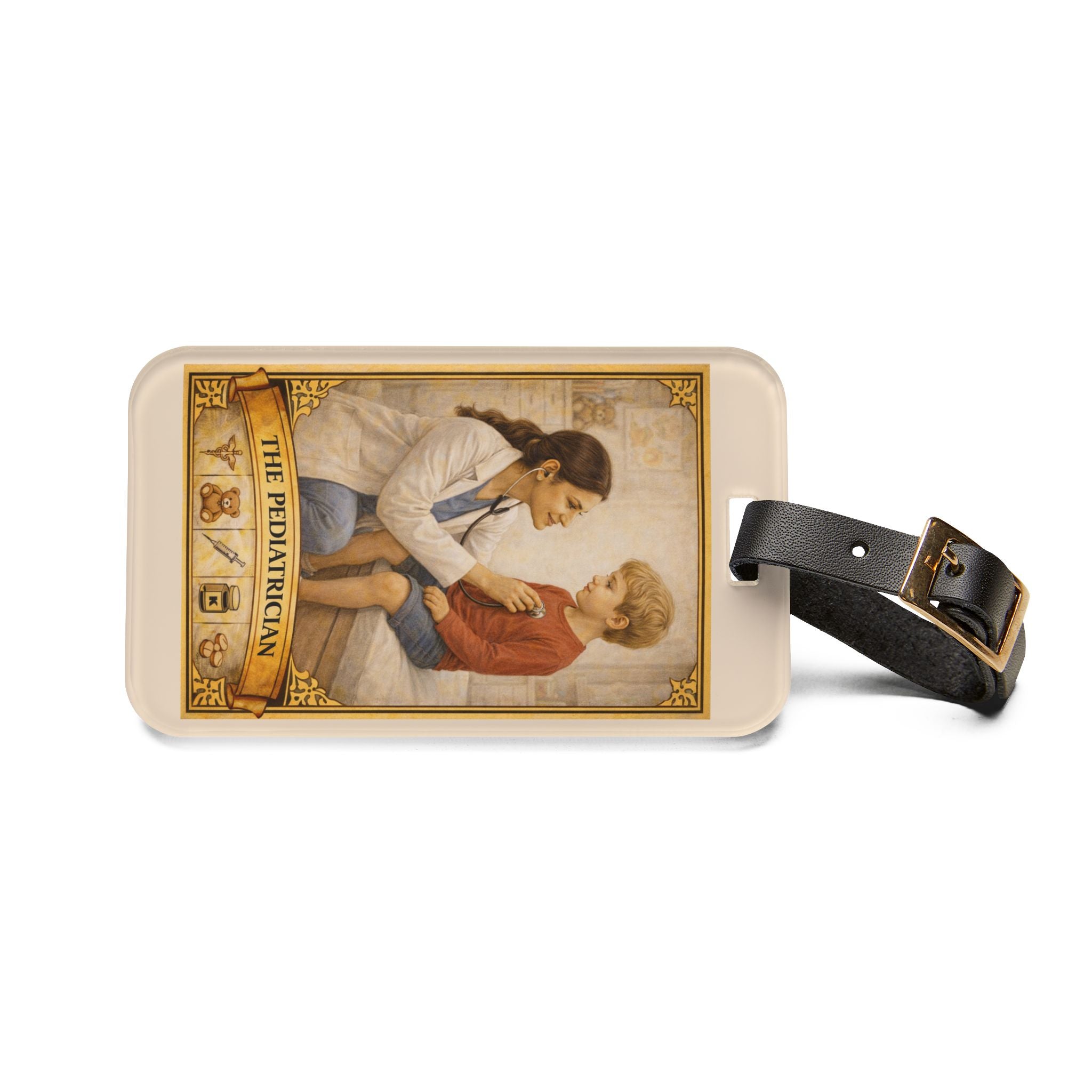 The Pediatrician Luggage Tag | Medical Child Care Illustration