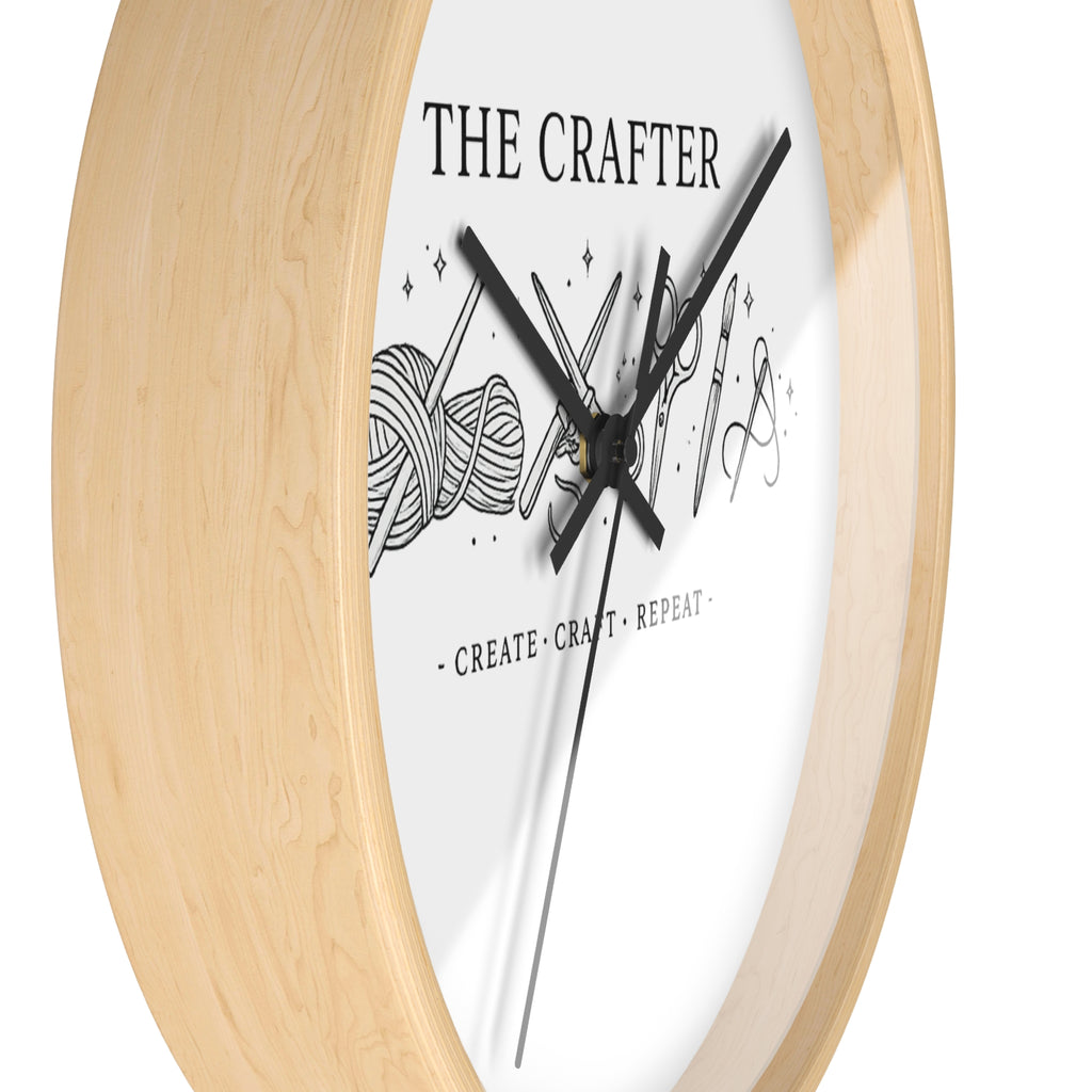 The Crafter yarn scissors art wall clock | Create Craft Repeat, Crafting decor