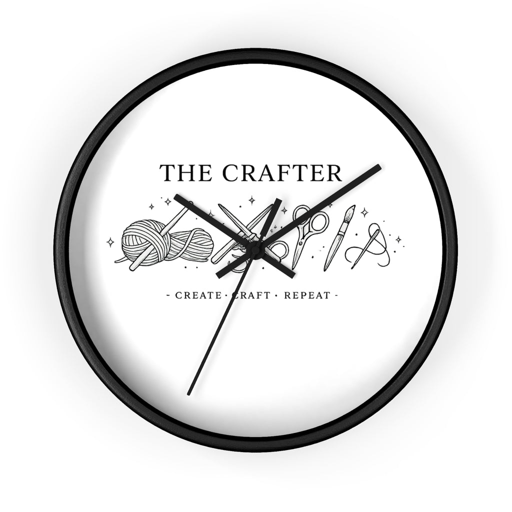 The Crafter yarn scissors art wall clock | Create Craft Repeat, Crafting decor