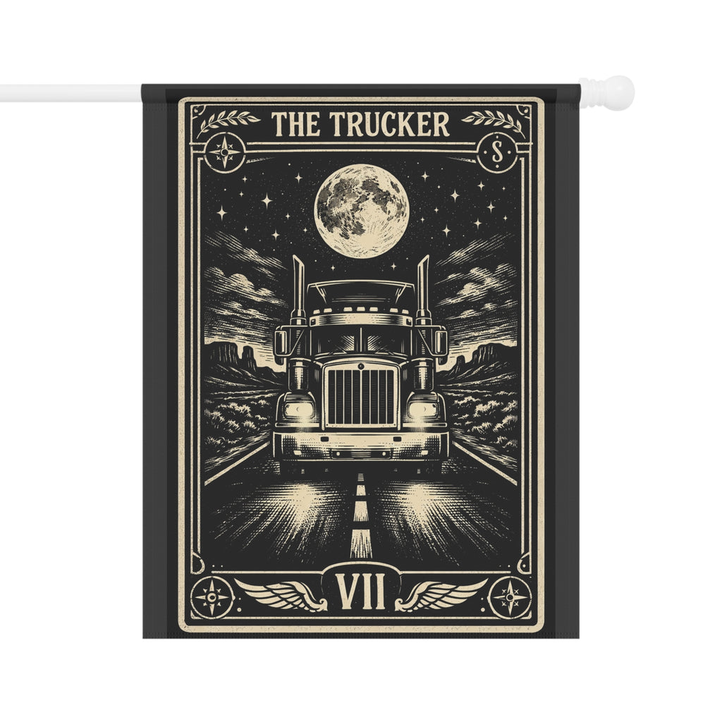 The Trucker Tarot-style Semi Truck Garden Banner | House Flag