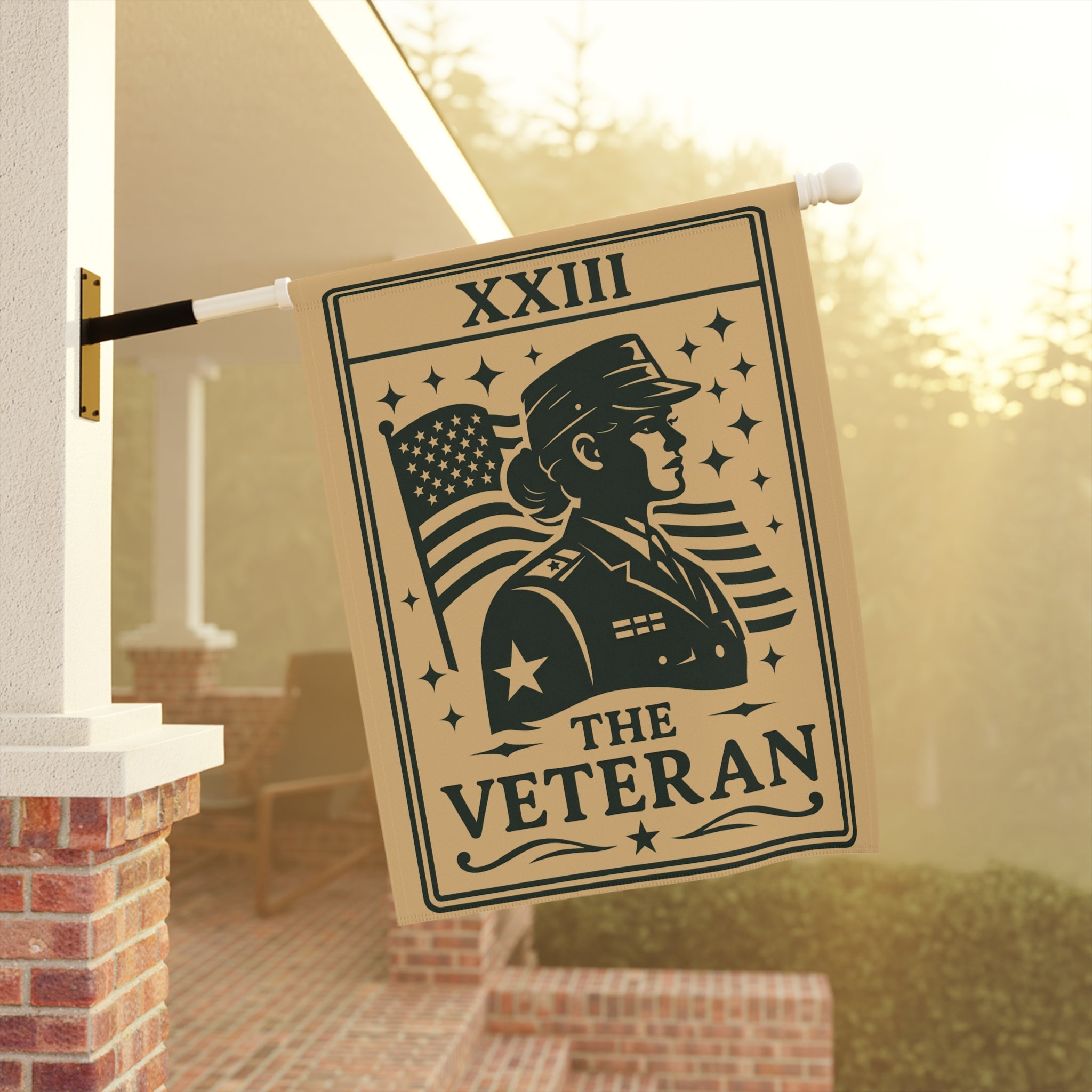 The Veteran garden flag Banner | Military Tribute, American Flag