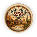 America 250 Anniversary Wall Clock | 1776-2026 Centennial Patriotic Clock