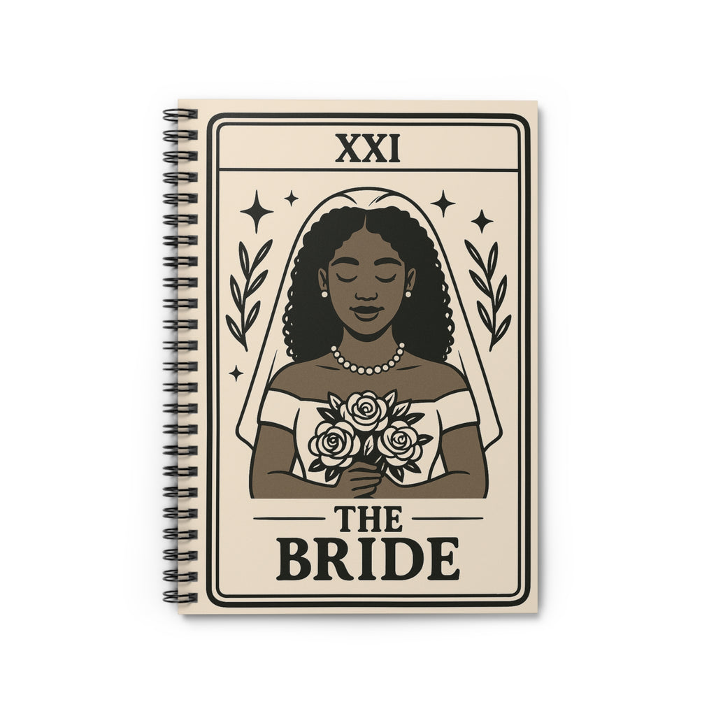 Tarot Bride Illustration Notebook | Spiral Ruled Journal
