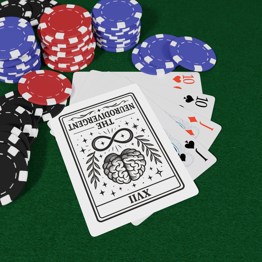 Neurodivergent Brain Infinity Poker Playing Cards | Tarot Style Ace