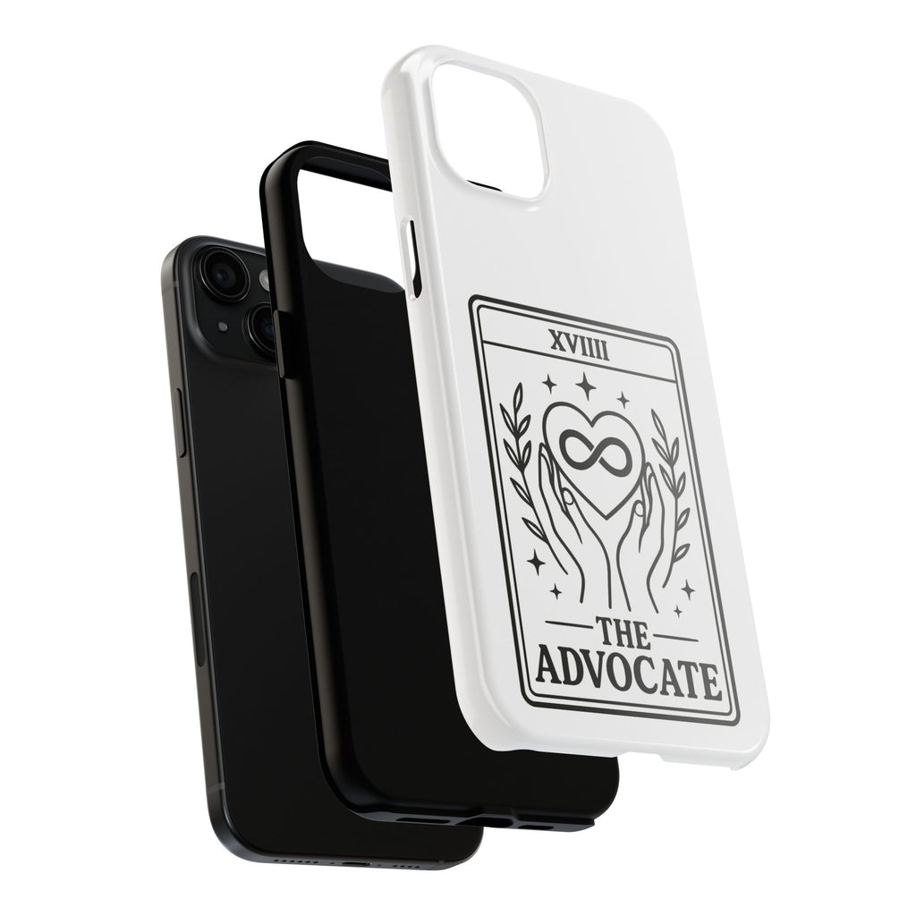 The Advocate tarot card Phone Case | infinity heart hands design
