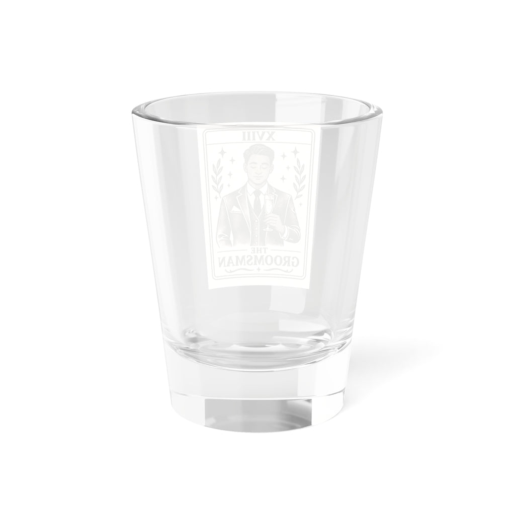 The Groomsman Shot Glass | Tarot Card Illustration, 1.5oz