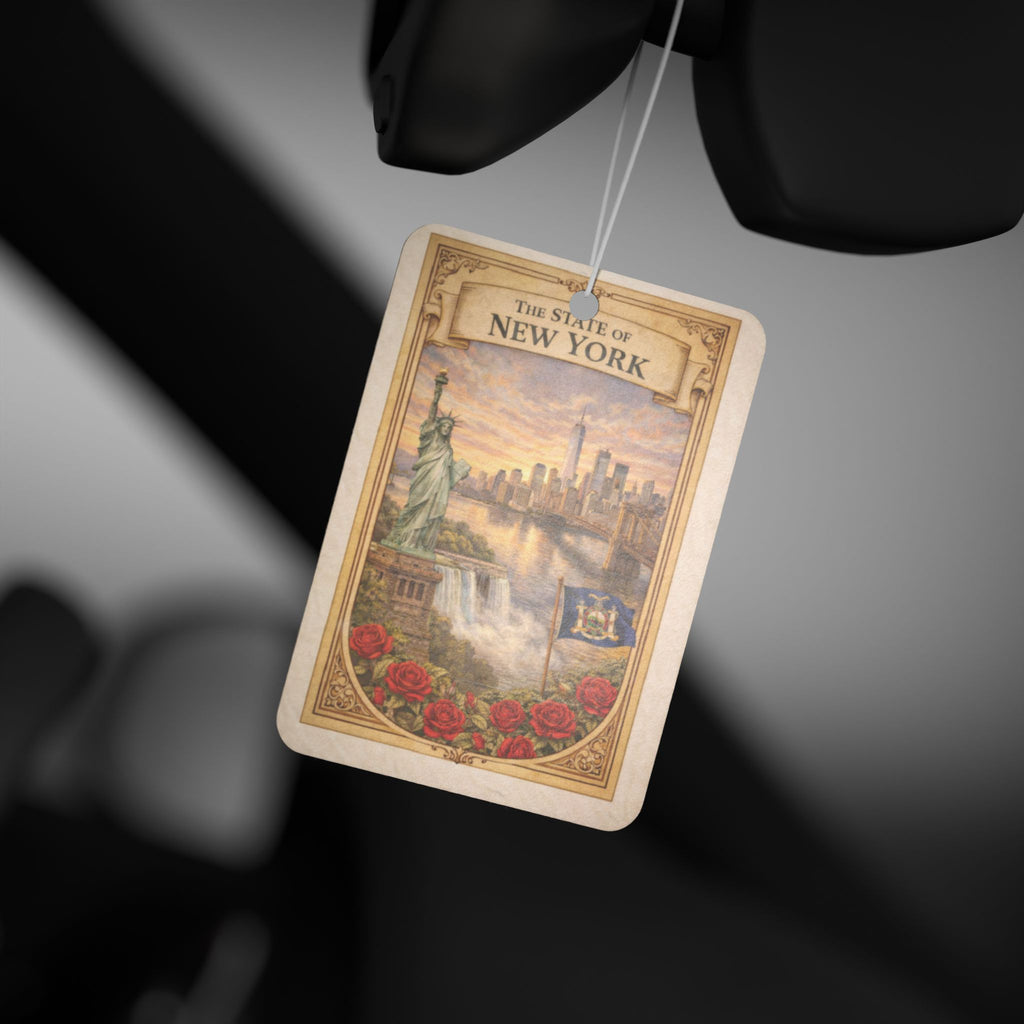 New York Car Air Freshener, NY State Gift, Travel Car Freshener, Hanging Car Decor, Road Trip Gift, New York Souvenir, Scented Car Charm