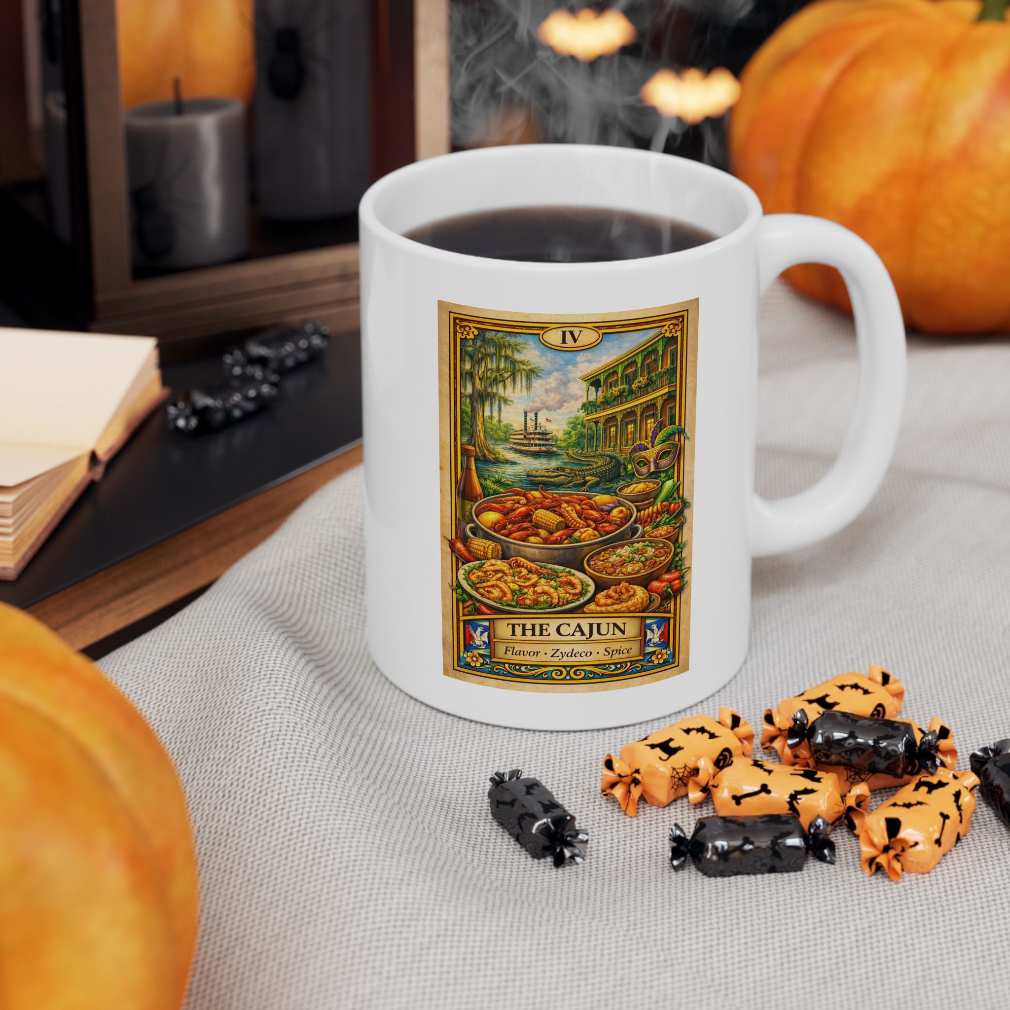 Vintage Cajun Life Mug | Lousianna | Kitchen Art Ceramic