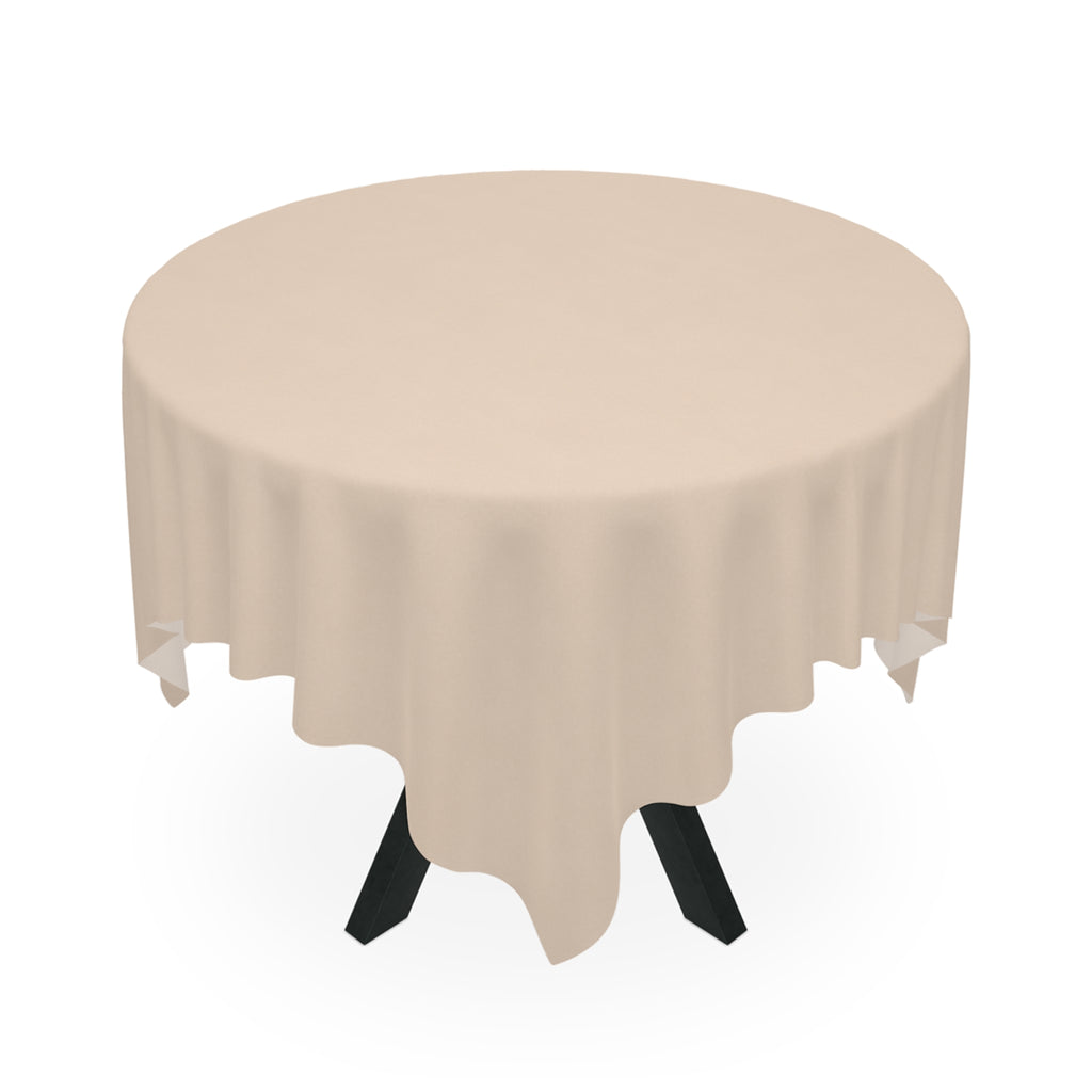 Solid Beige Tablecloth | Square Table Linen, Neutral Dining Decor