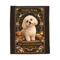 Teddy Bear Little Companion Blanket | Plush Velveteen Throw, Dog Illustration