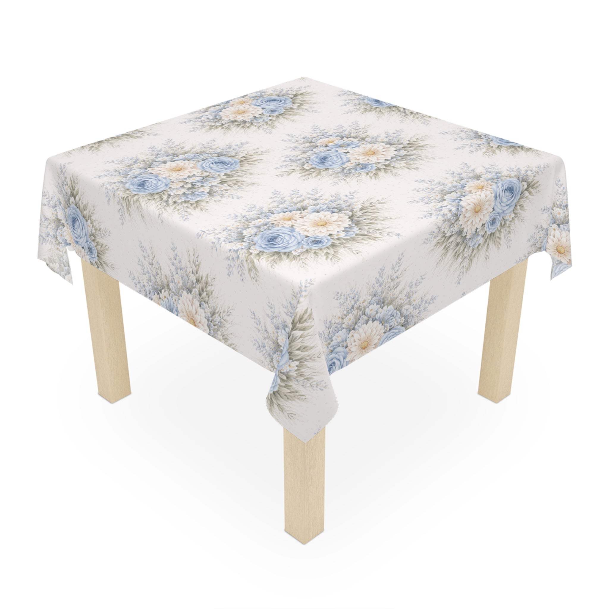 Copy of Blue Rose Bouquet Tablecloth | Floral Vintage Pattern, Cottagecore Dining