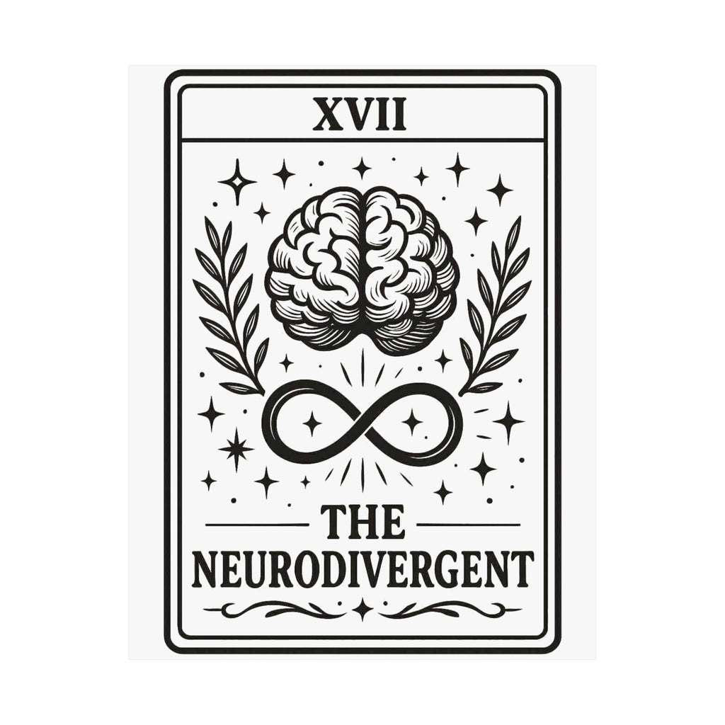Neurodivergent Tarot Art Poster | Matte Vertical Poster