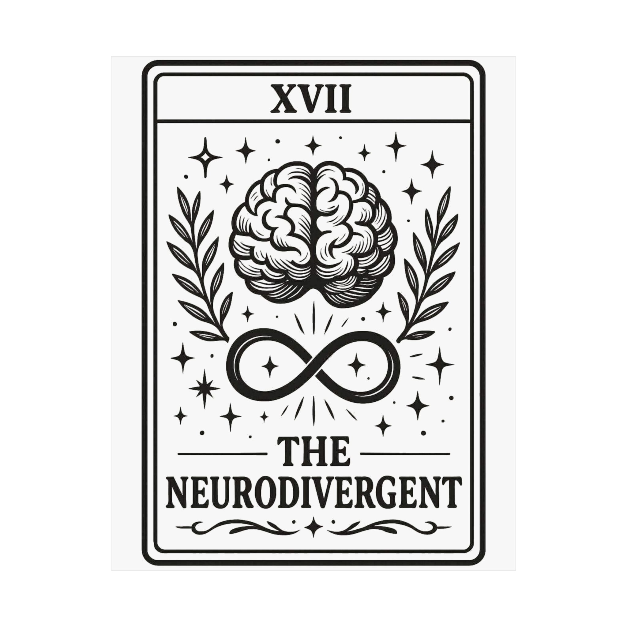 Neurodivergent Tarot Art Poster | Matte Vertical Poster