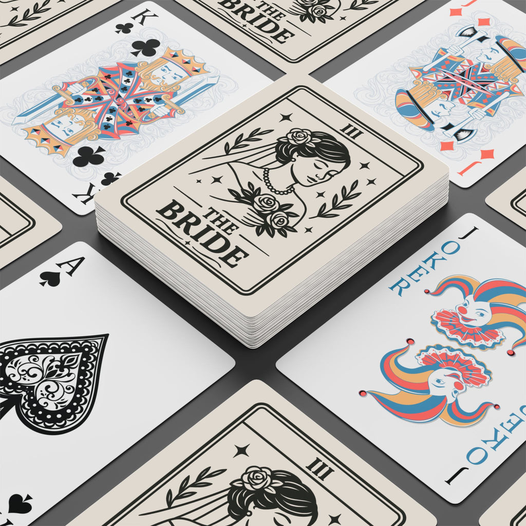 Bride Tarot Style Poker Playing Cards | Custom Bridal Deck, Ace of Spades