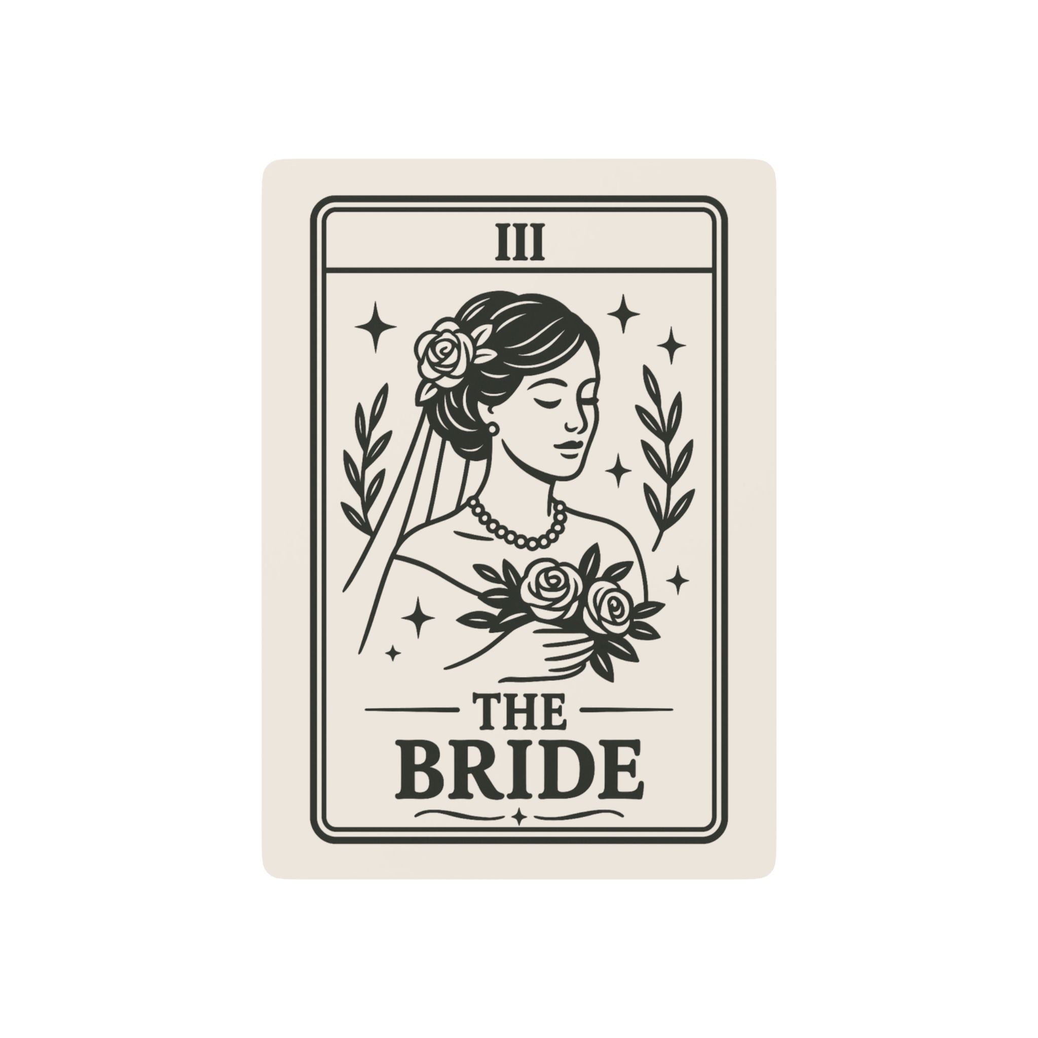Bride Tarot Style Poker Playing Cards | Custom Bridal Deck, Ace of Spades
