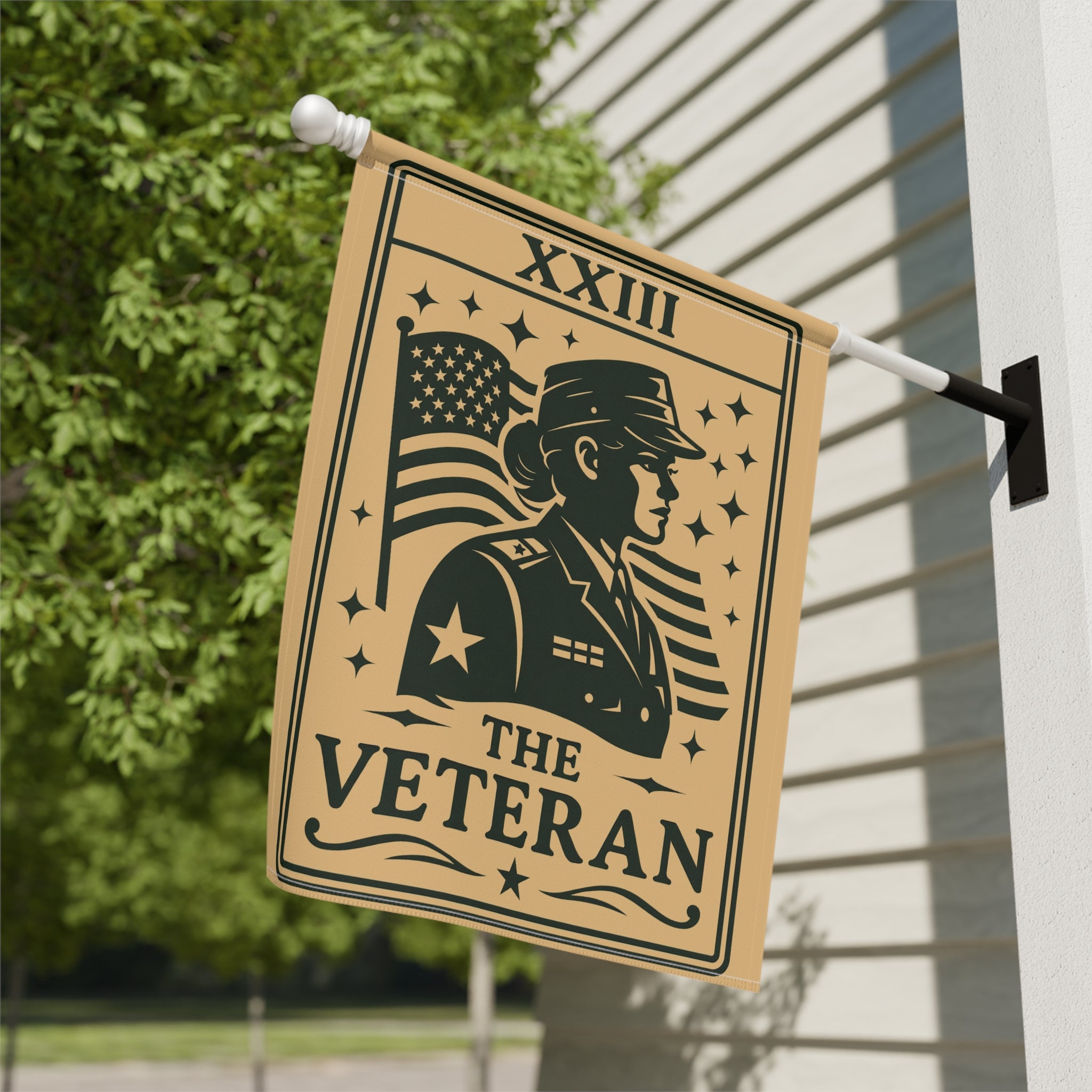 The Veteran garden flag Banner | Military Tribute, American Flag