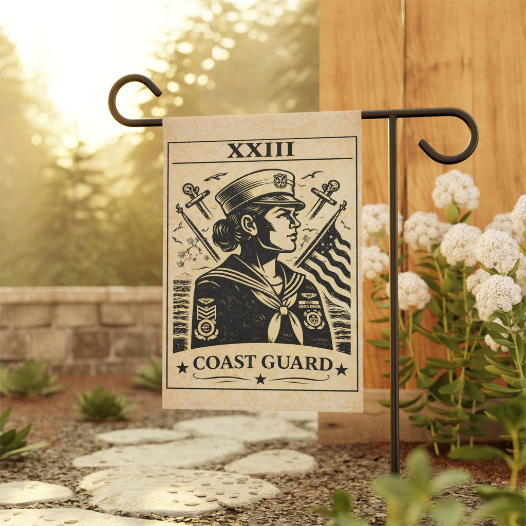 Coast Guard Sailor Illustration Garden & House Banner | Patriotic Nautical Flag