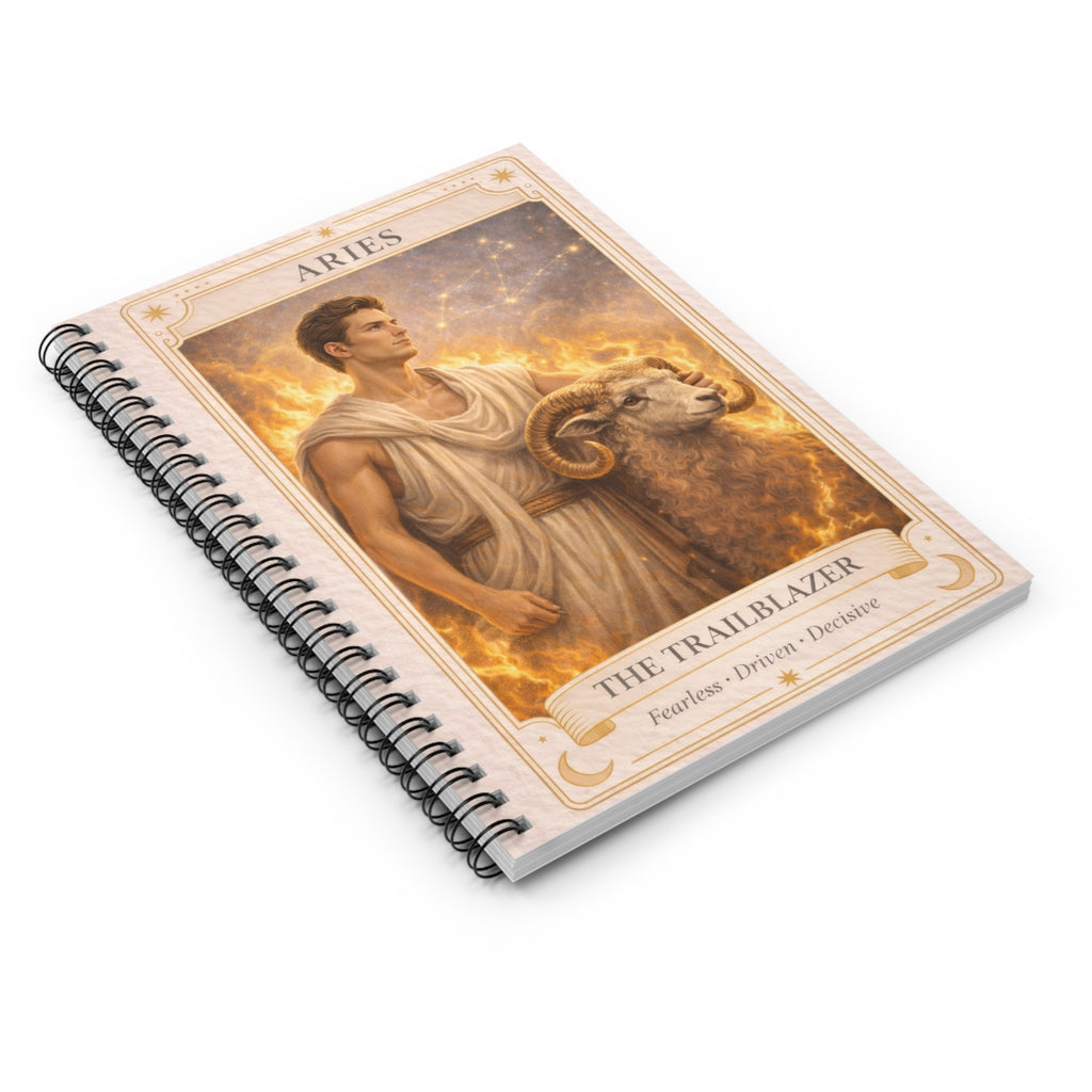 Aries Spiral Notebook — "The Trailblazer" Astrology Journal (Ruled)