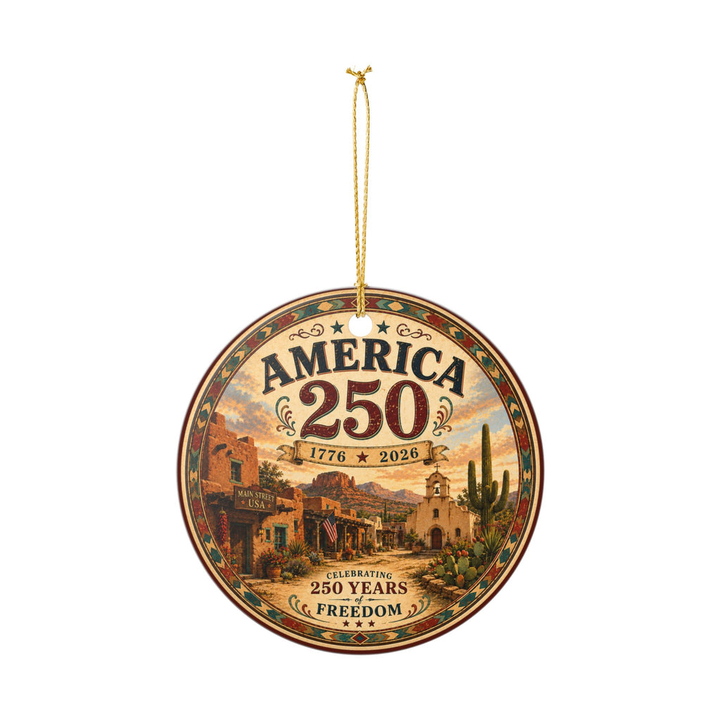 America 250 Ceramic Ornament | 1776-2026 250 Years of Freedom