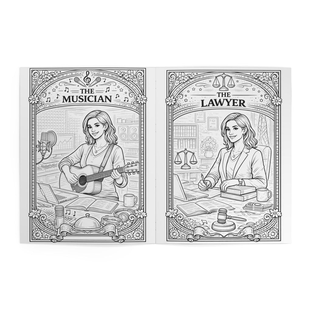 Women at Work Coloring Book | Careers Adult Coloring Book