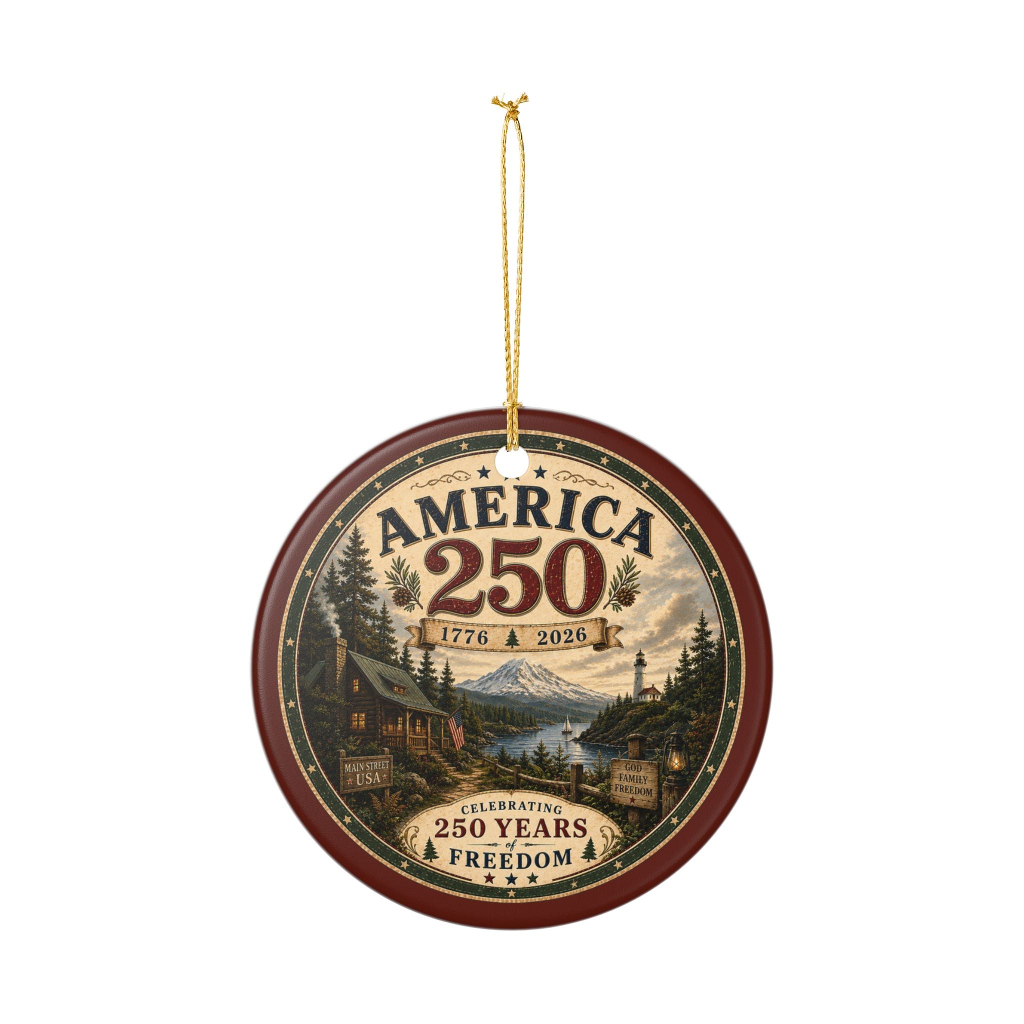America 250 Ornament | 1776-2026 Celebrating 250 Years of Freedom