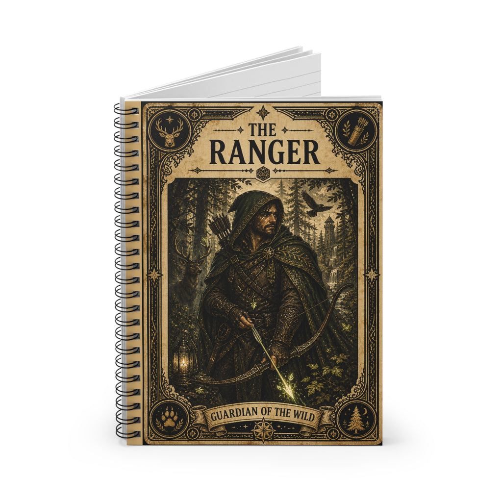 Ranger Guardian of the Wild Spiral Notebook | Ruled Journal, Fantasy Archer Cover