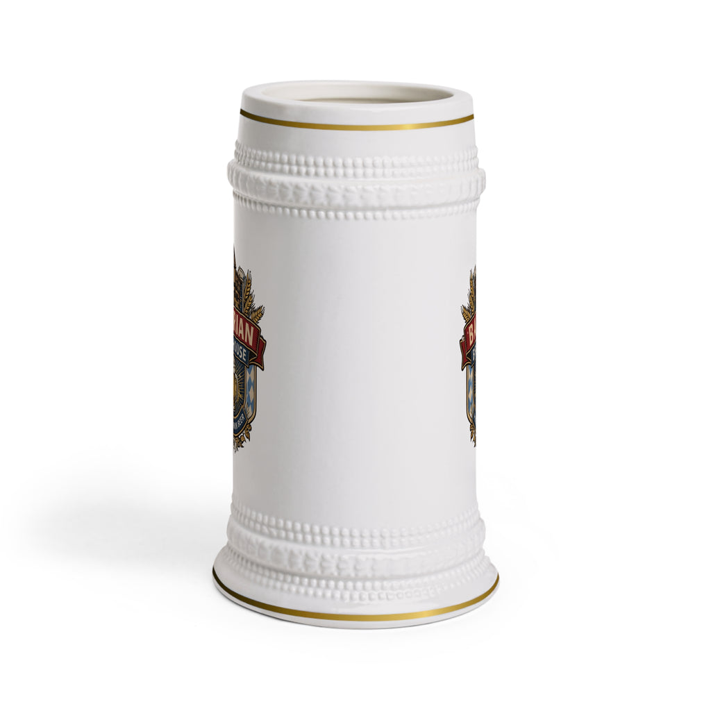 Bavarian Brew House Crest Beer Stein | Ceramic Oktoberfest Mug