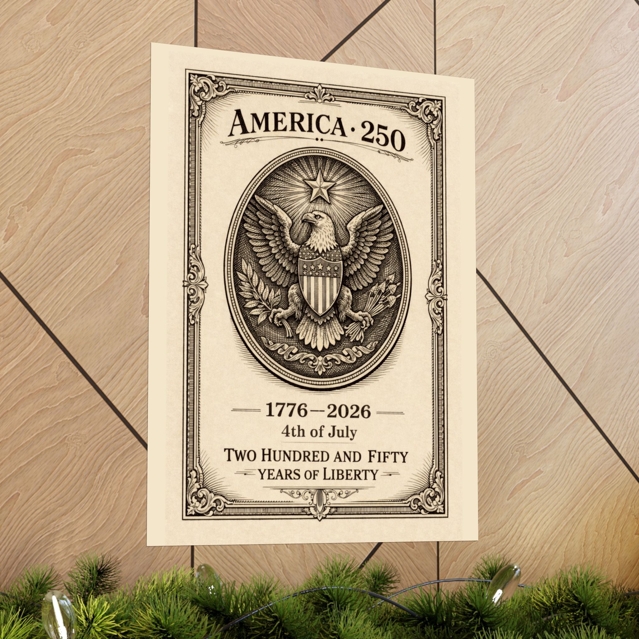 America 250 Poster - USA 250th Anniversary Wall Art - Patriotic Decor - 1776 2026 Poster - American Flag Wall Art - Fourth of July Decor