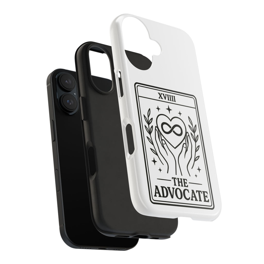 The Advocate tarot card Phone Case | infinity heart hands design