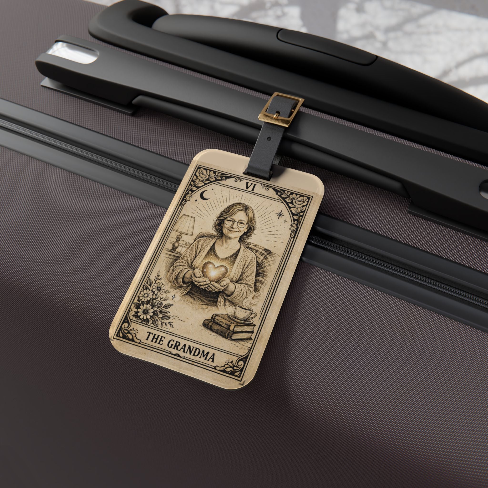 The Grandma tarot-style Luggage Tag | Vintage fortune card design
