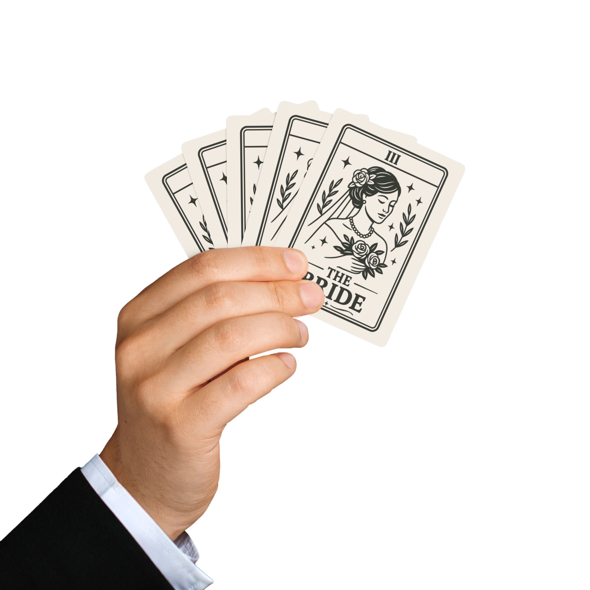Bride Tarot Style Poker Playing Cards | Custom Bridal Deck, Ace of Spades