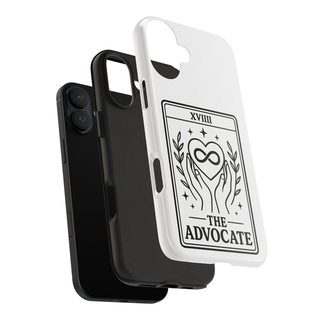 The Advocate tarot card Phone Case | infinity heart hands design