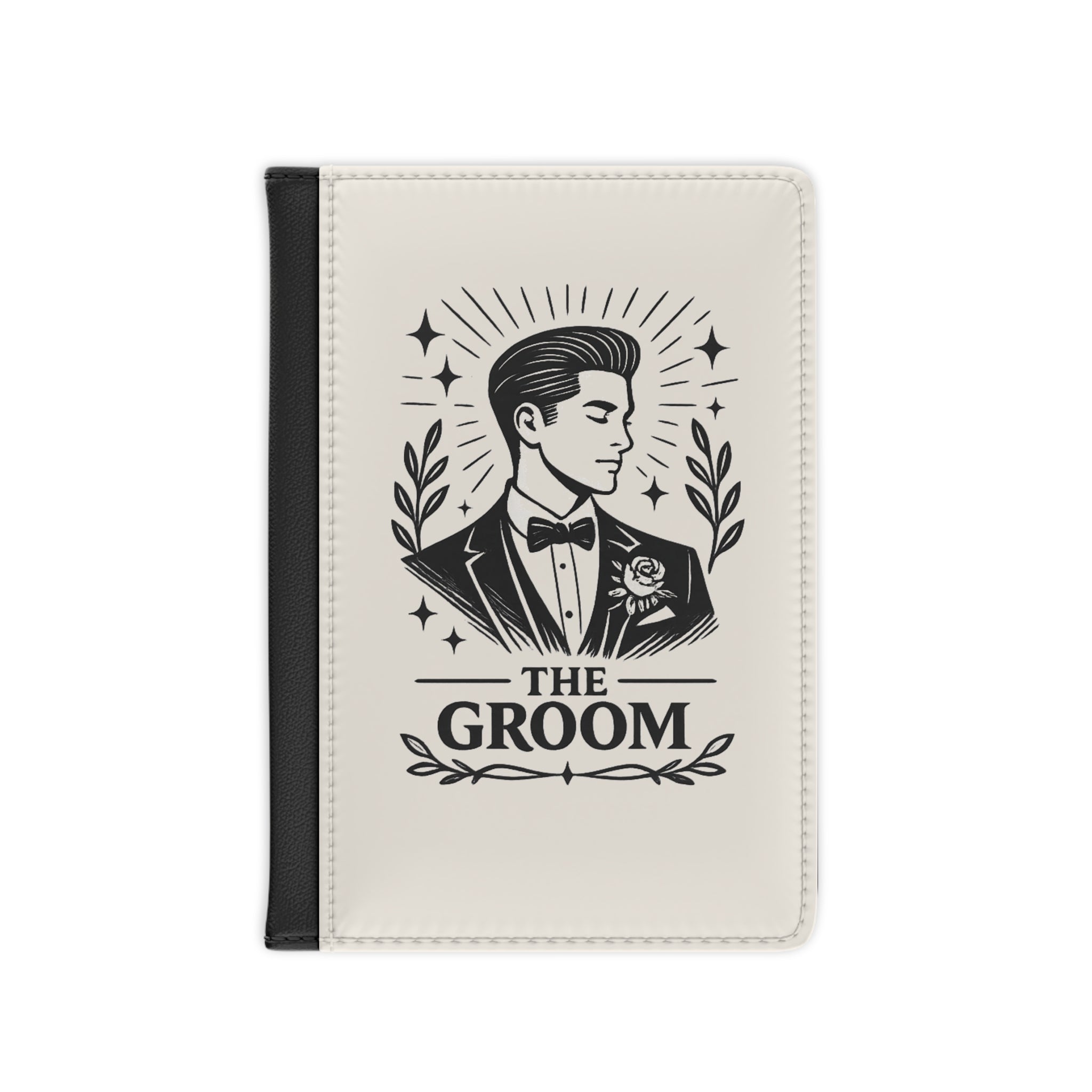 The Groom Illustration Passport Cover | Wedding Groom Travel Accessory