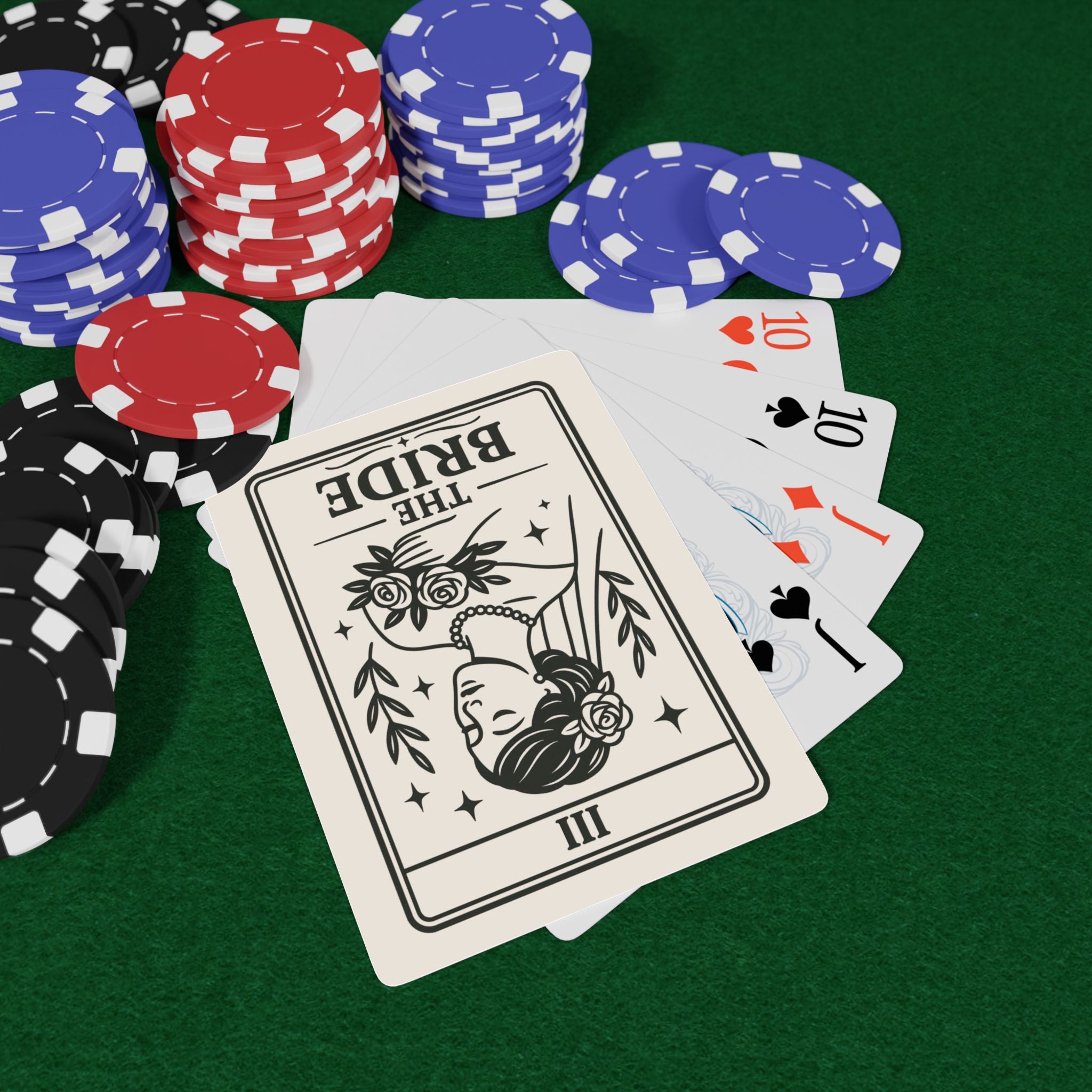 Bride Tarot Style Poker Playing Cards | Custom Bridal Deck, Ace of Spades