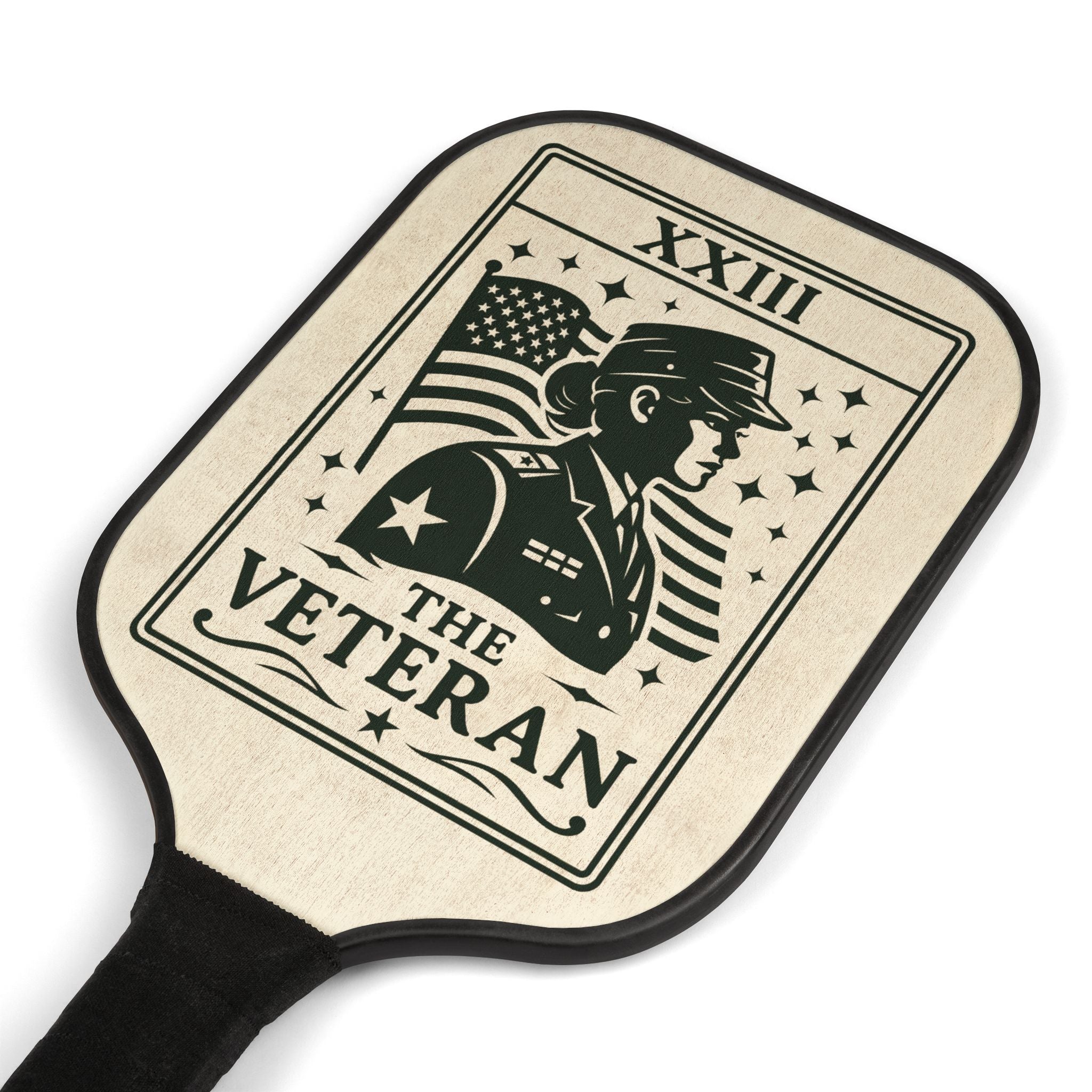 Veteran Soldier Illustration Pickleball Paddle | Patriotic Pickleball Kit