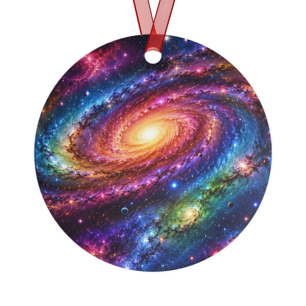 Galaxy Spiral Ornament | Metal Ornament, Space Nebula Christmas Decor