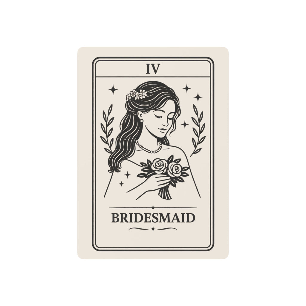 Bridesmaid Tarot Illustration Poker Playing Cards | Custom Bridal Deck
