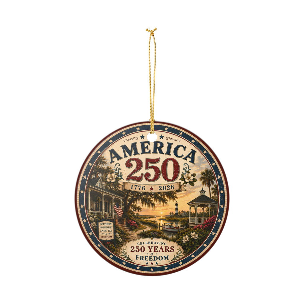America 250 Ornament | 1776-2026 Ceramic Commemorative Decoration