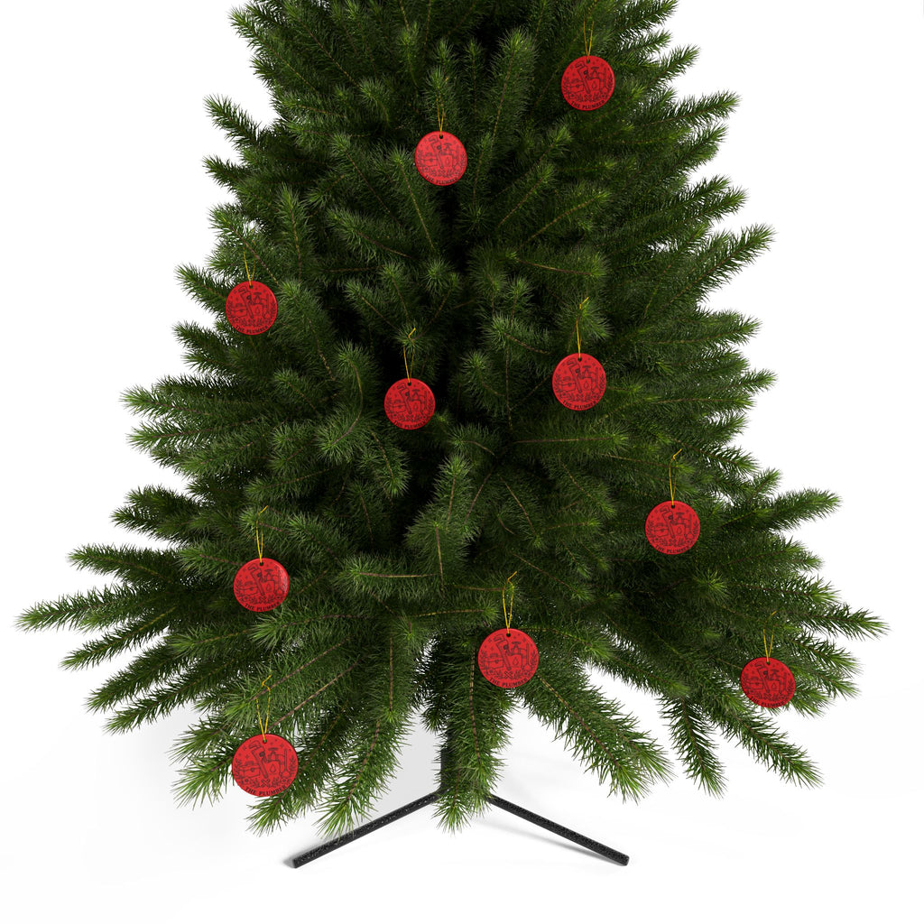 Plumber Tools Ornament Ceramic Ornament | Double-Sided Holiday Décor