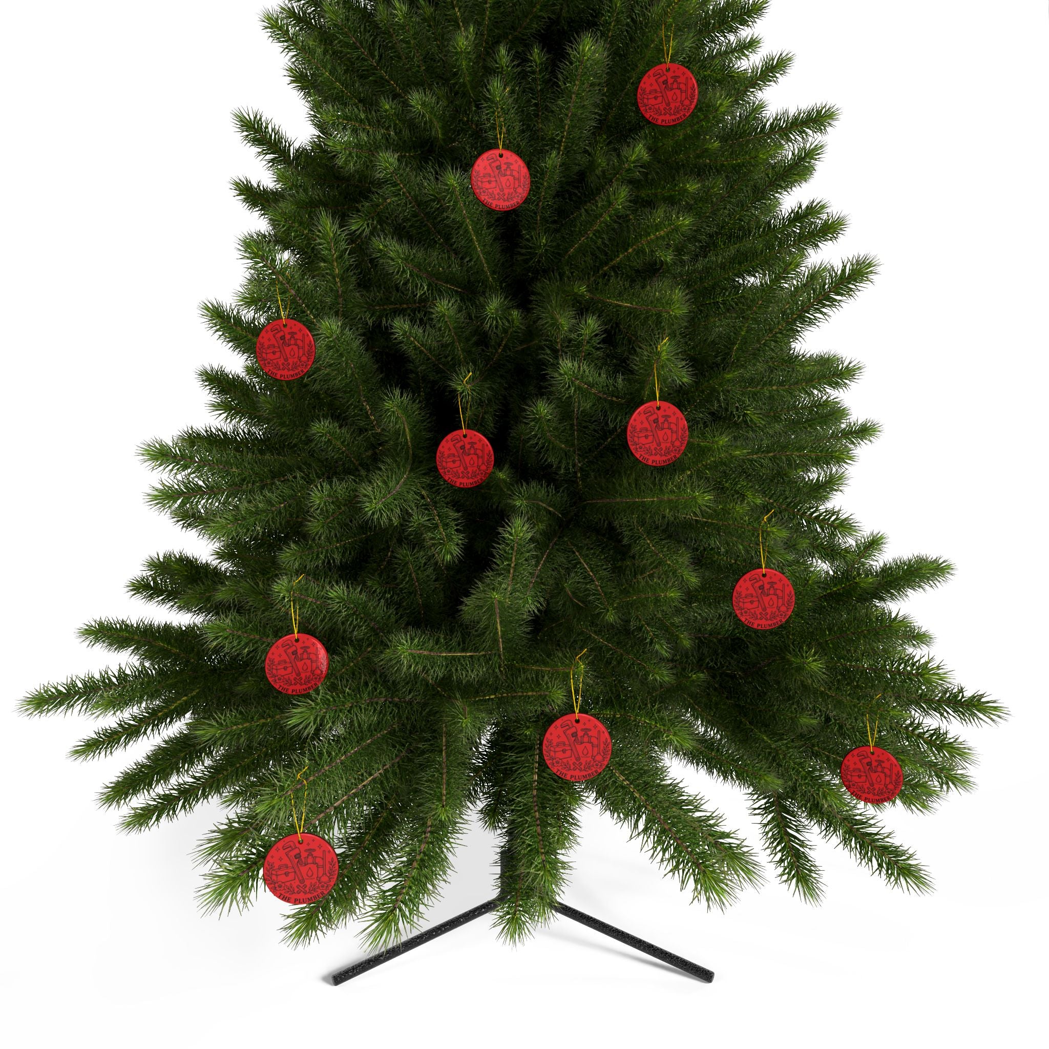 Plumber Tools Ornament Ceramic Ornament | Double-Sided Holiday Décor