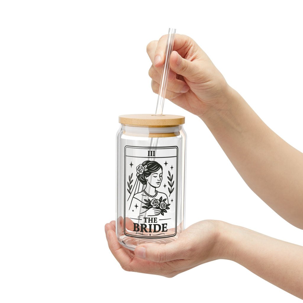 Tarot Bride Illustration Sipper Glass | 16oz