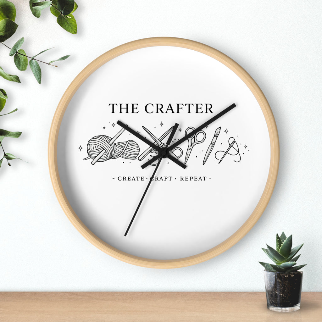 The Crafter yarn scissors art wall clock | Create Craft Repeat, Crafting decor